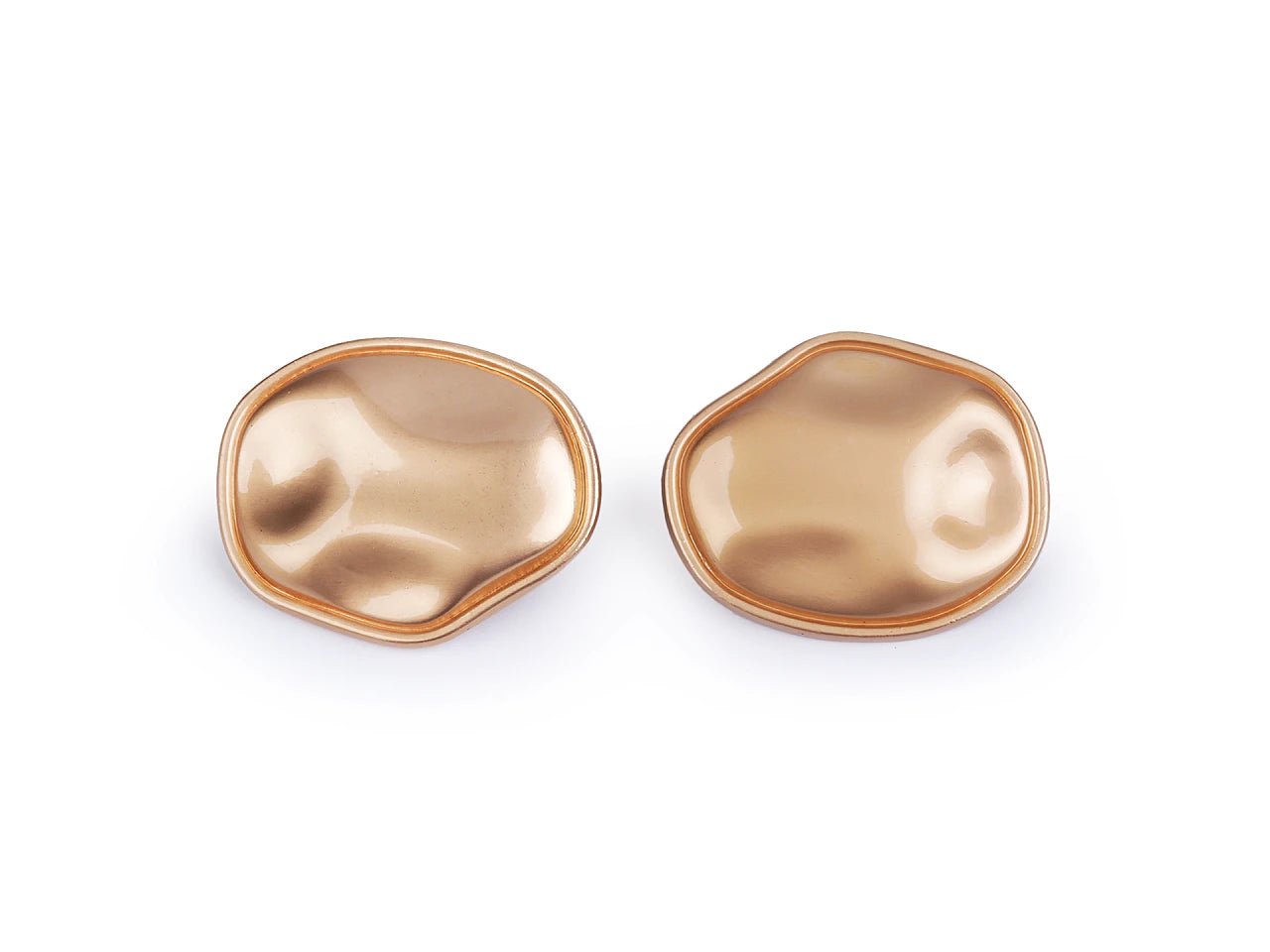 Image of metal shank buttons, 29 mm (irregular shape) – available at Šarlotes audumi