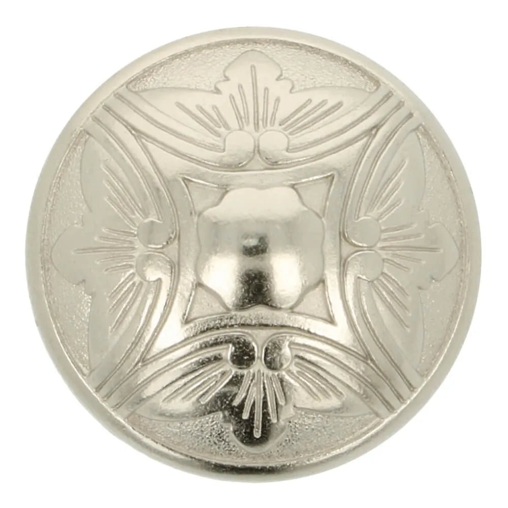 Boutons métalliques à pied 17.5 mm - métal argenté