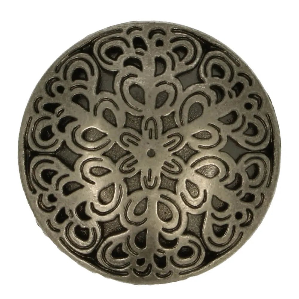Boutons métalliques à queue 25 mm - métal antique