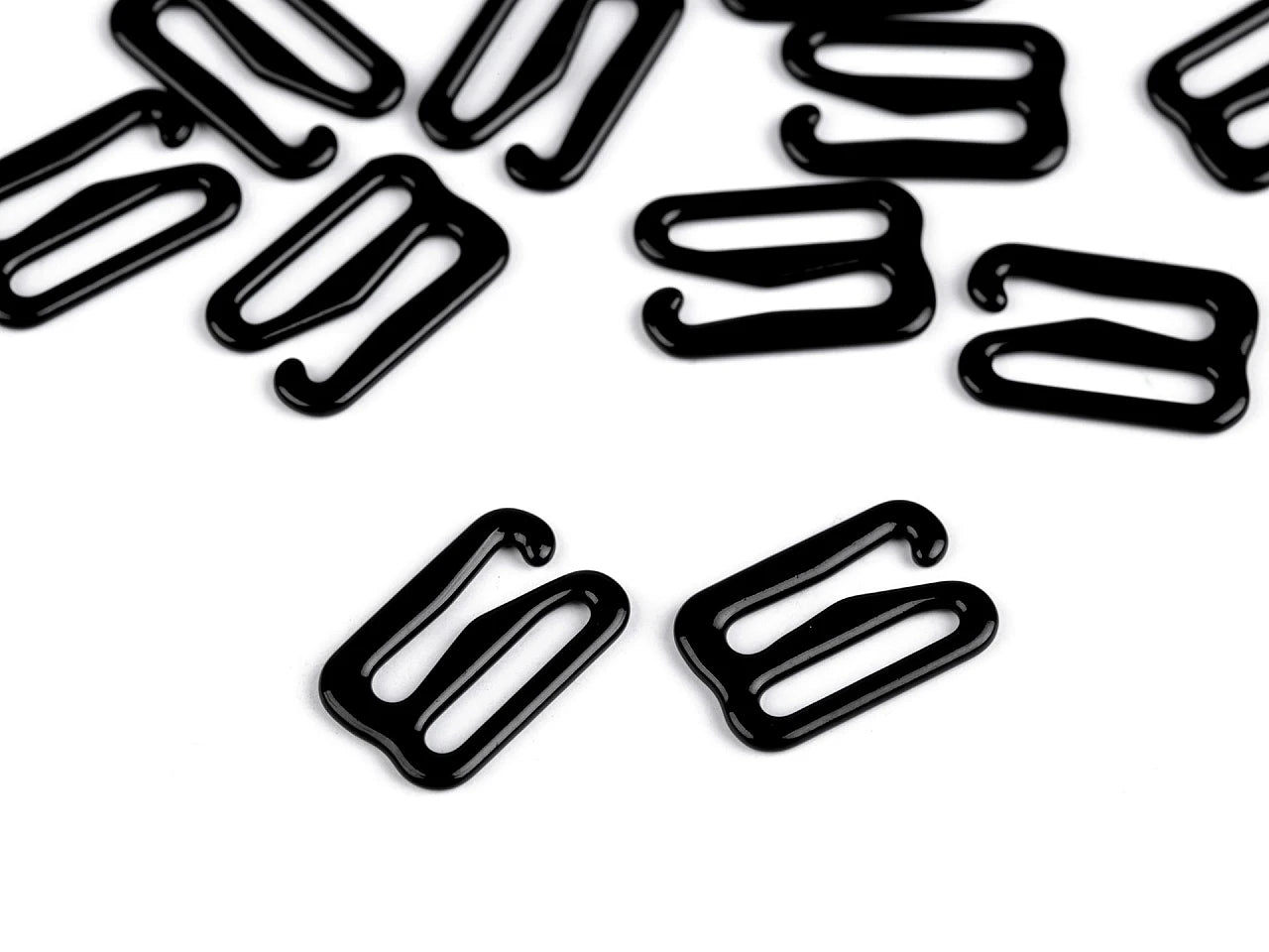 Régulateur métallique - crochet pour linge 10 mm - noir chromé (lot de 10 pièces)