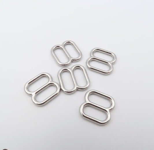 Metallinen säätöosa 8 mm - hopea (2 kpl pakkaus)