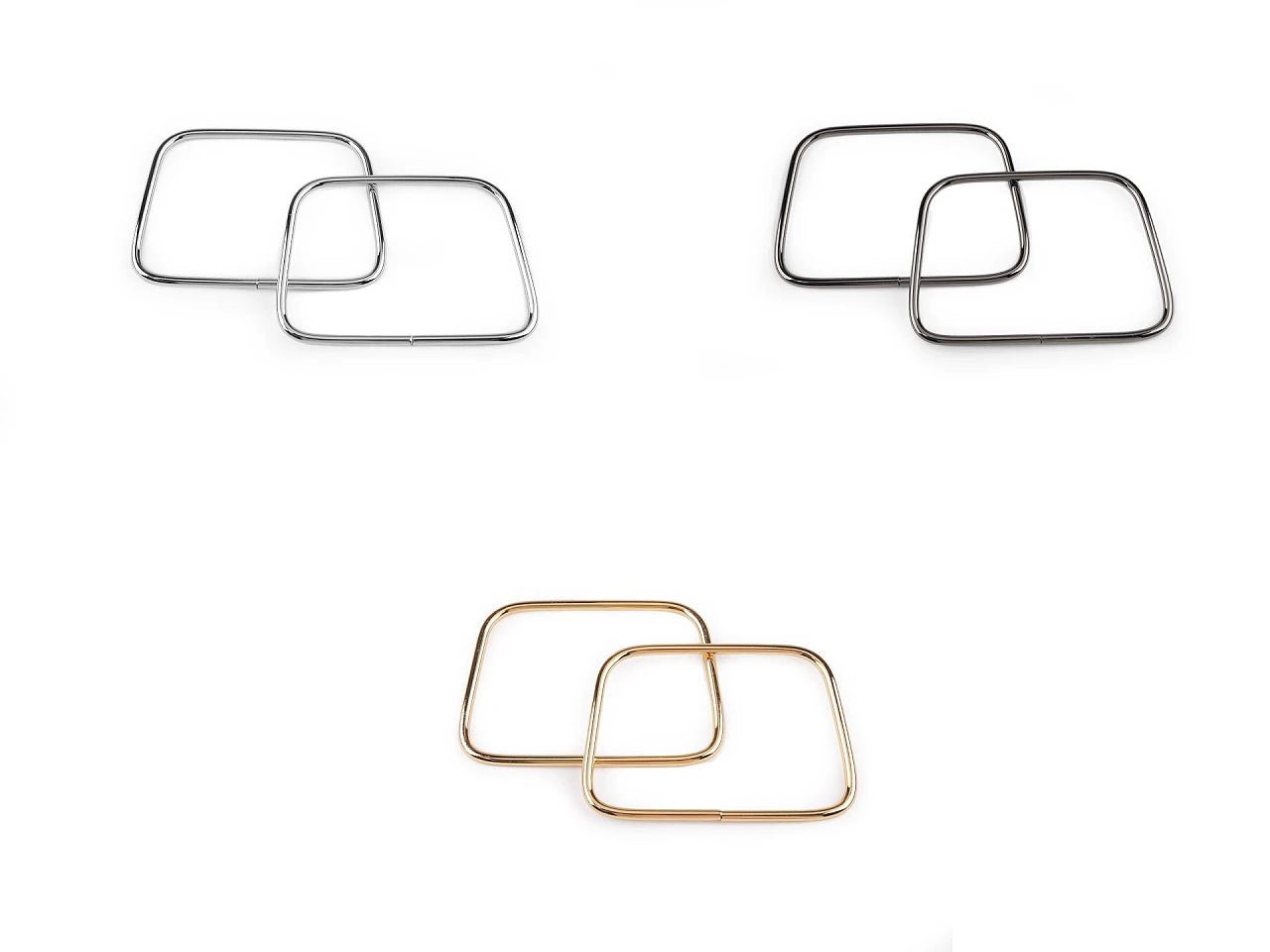 Poignées de sac en métal | 8x11 cm | 2 pièces | De différentes teintes