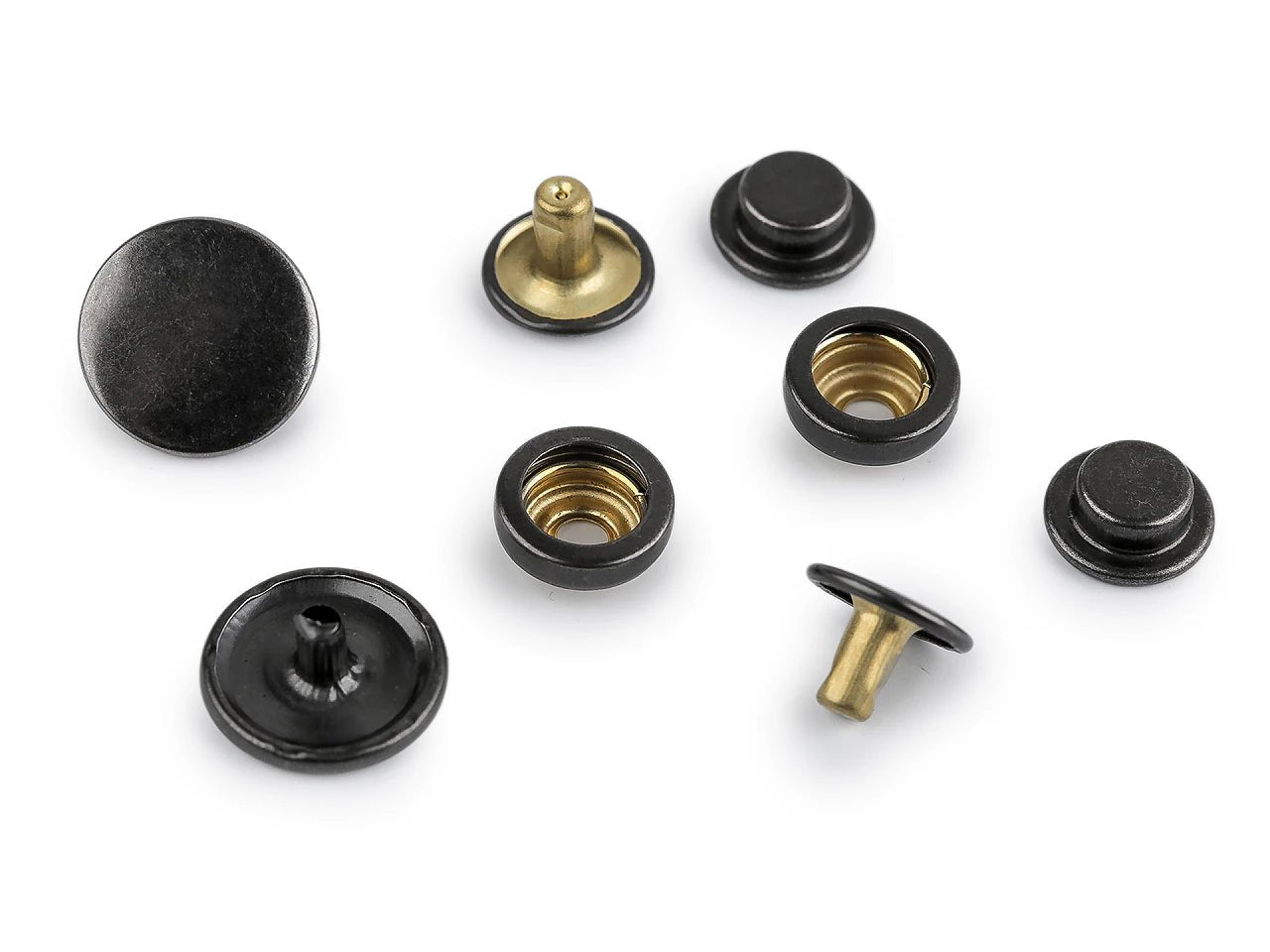 alt
Image de boutons-pression métalliques Ø15 mm pour tissus épais|50 pièces – disponible chez Šarlotes audumi