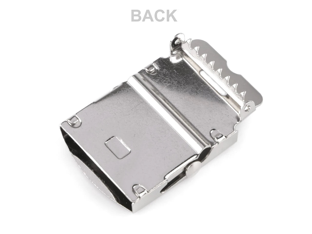 Image d'une boucle de ceinture en métal 40 mm - argent - disponible chez Šarlotes audumi