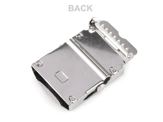 Image d'une boucle de ceinture en métal 40 mm - argent - disponible chez Šarlotes audumi