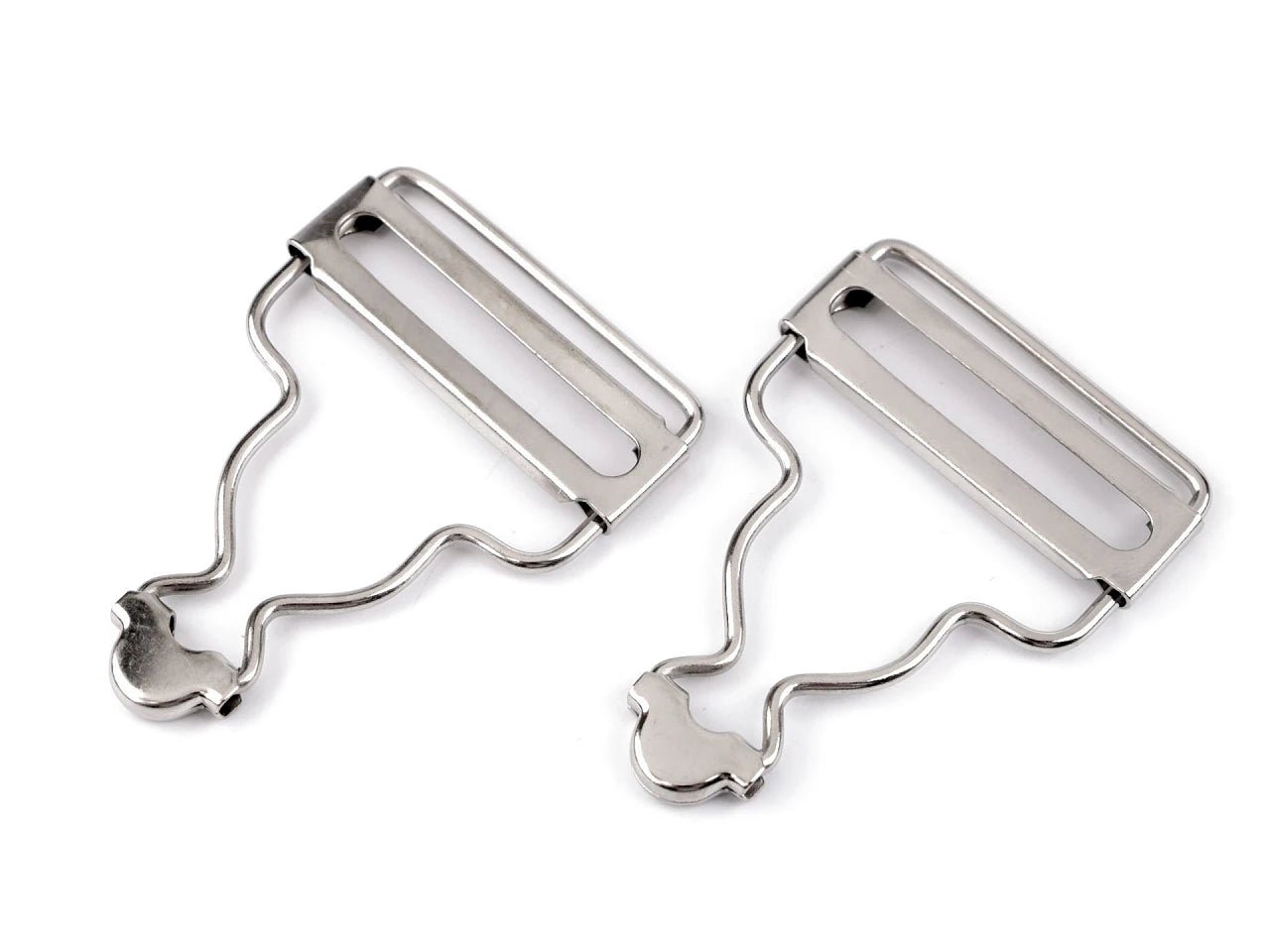 Boucle-régleur en métal 30 mm, argenté (lot de 4 pièces)