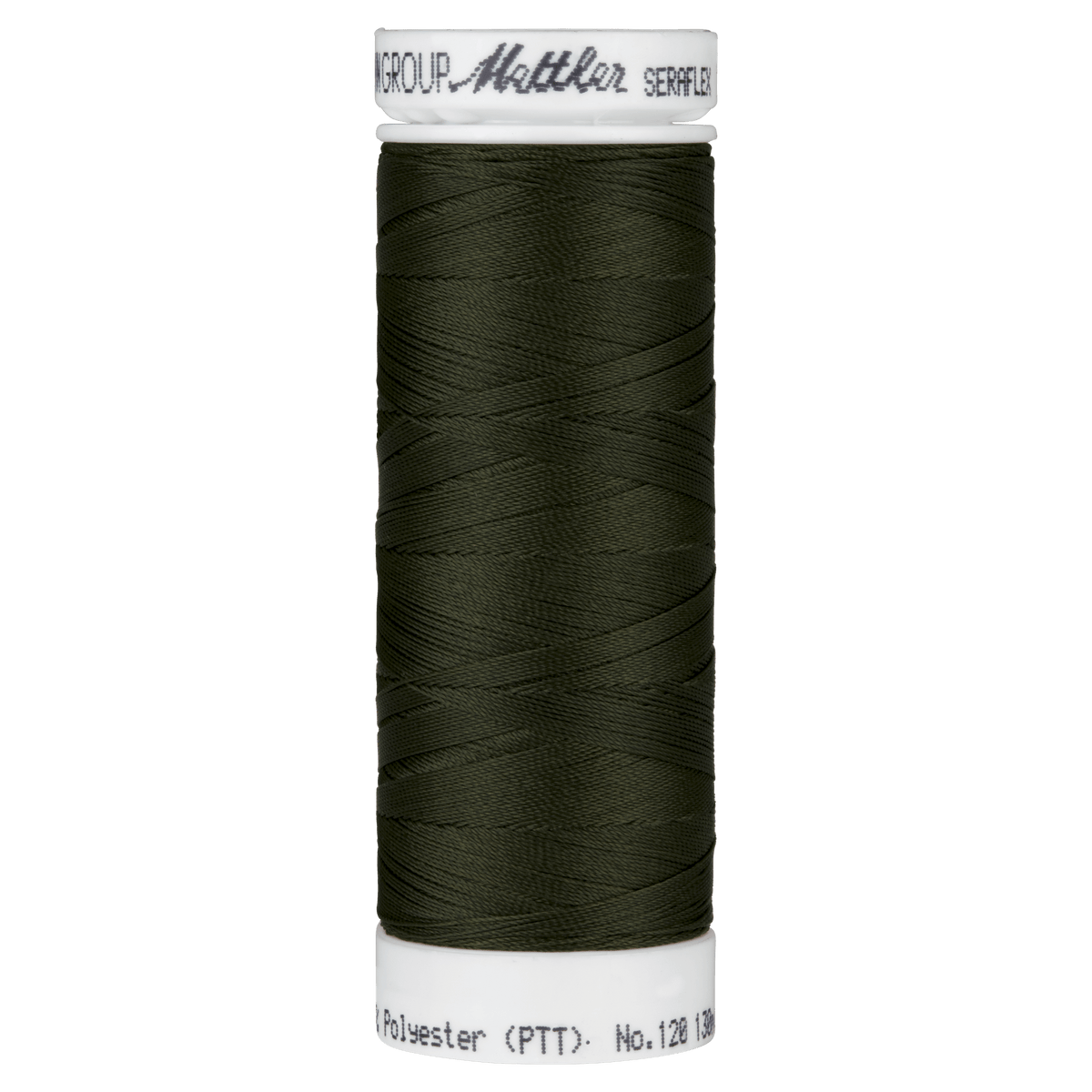 Kuva joustavasta Mettler SERAFLEX® -ompelulangasta, 130 m – saatavilla verkossa Šarlotes audumi