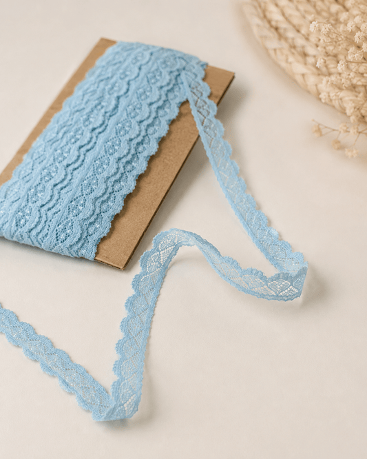 Lace, 1.4 cm, light blue — available online at Charlotte's Fabrics