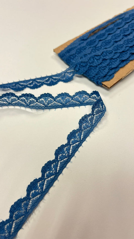 Image with 1.4 cm forget-me-not blue lace – available online at Šarlotes audumi