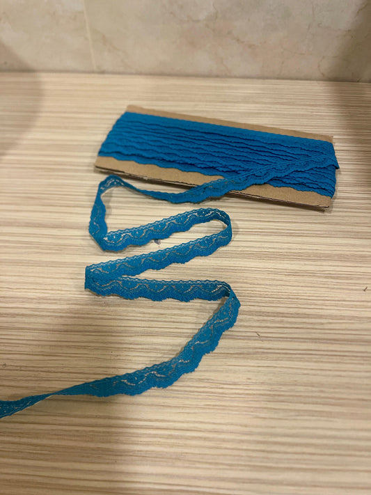 Image of 1.4 cm turquoise lace – available online at Charlotte’s Fabrics