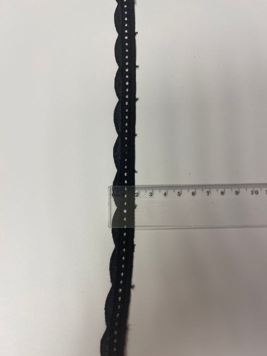 Lace 2 cm black – available online at Šarlotes Audumi