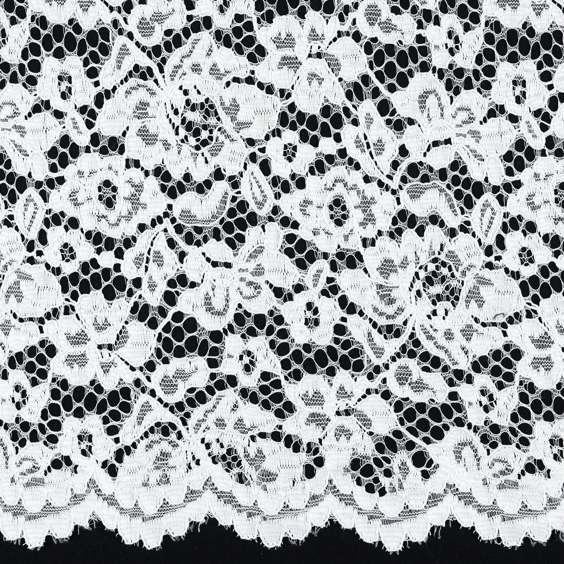 Tissu dentelle blanc 130 g/m²
