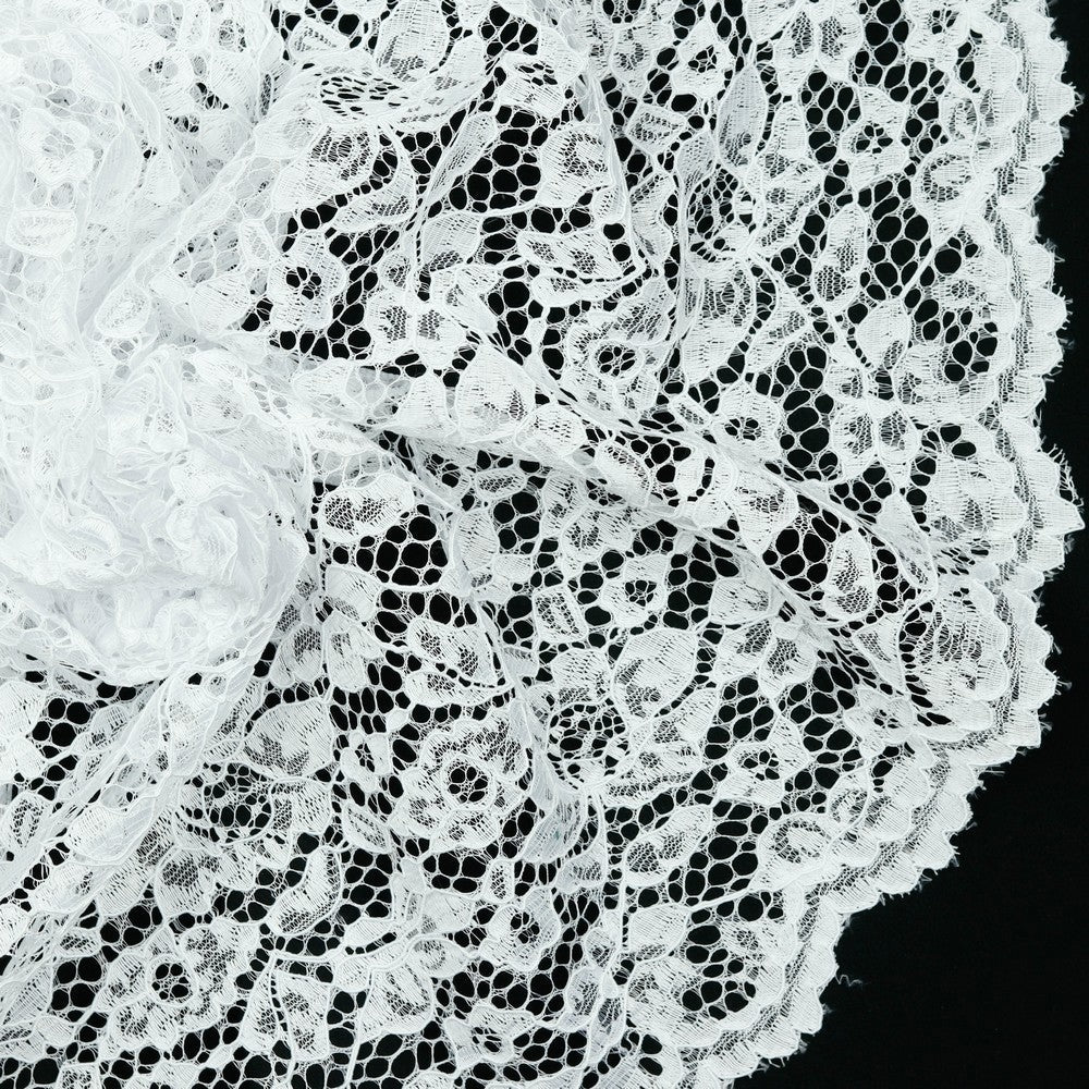 Tissu en dentelle blanc 130 g/m²