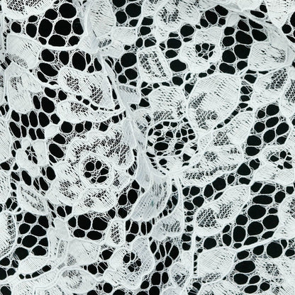 Tissu en dentelle - blanc 130 g/m²