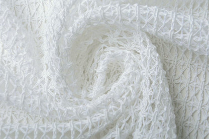 Mežģīņu audums - balts 345 g/m²