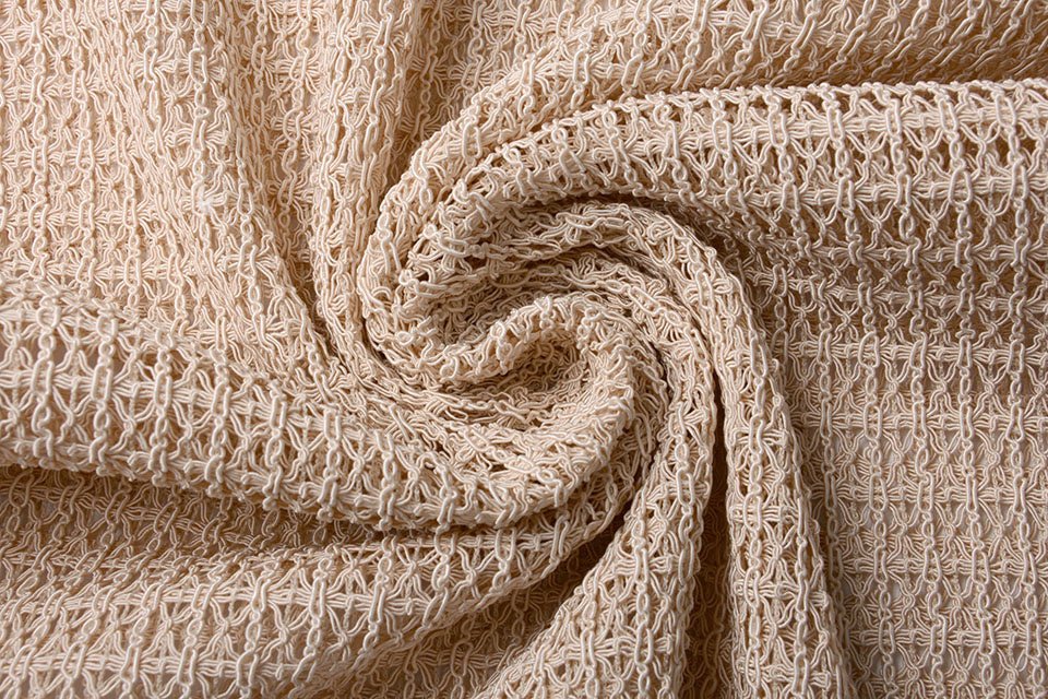 Tissu en dentelle - beige 345 g/m²