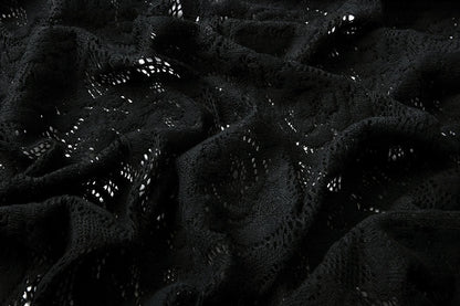 Mežģīņu audums - melns 220 g/m²