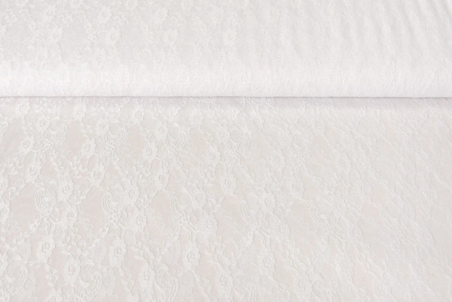 Tissu dentelle fin - blanc 50 g/m²