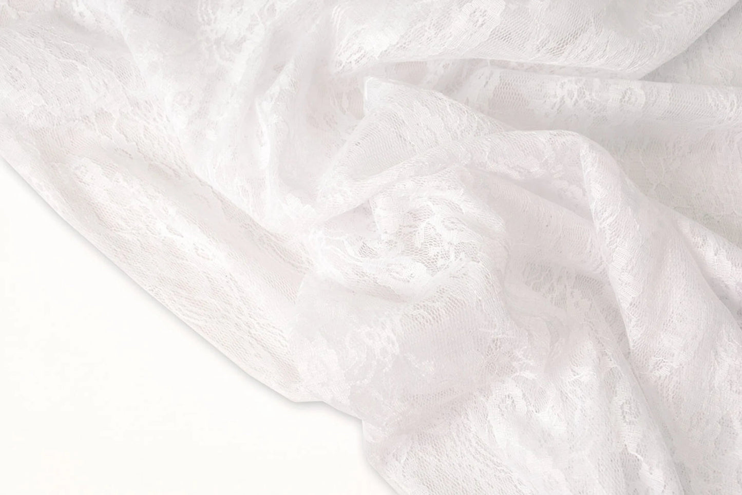Tissu en dentelle fin - blanc 50 g/m²
