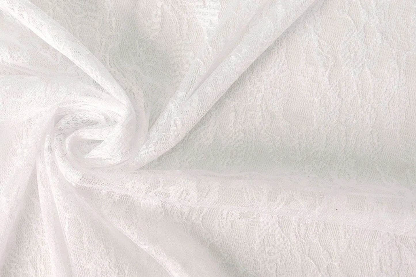 Tissu en dentelle fin - blanc 50 g/m²