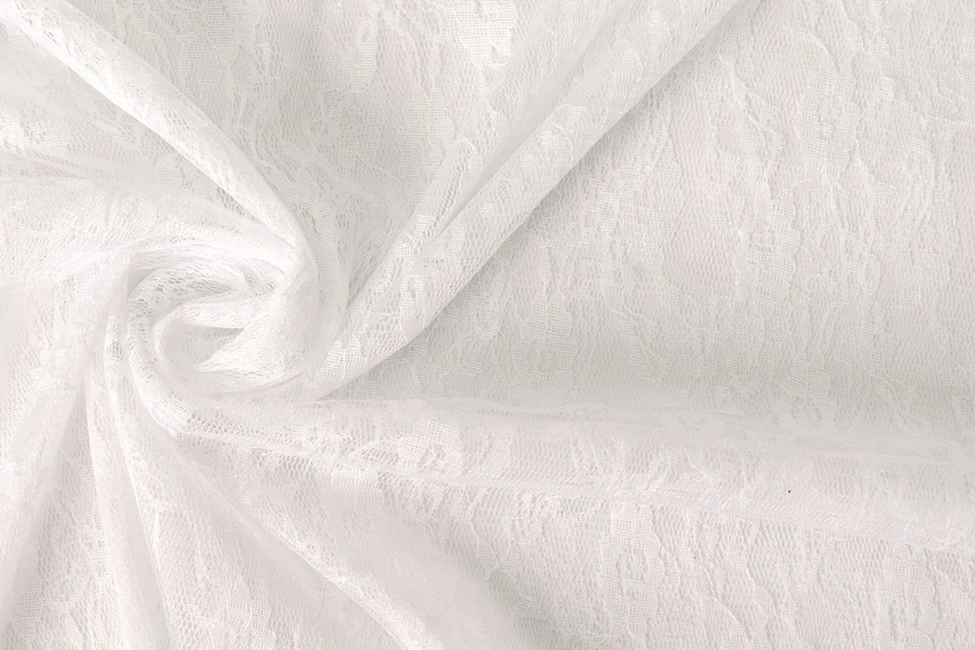 Tissu en dentelle fin - blanc 50 g/m²