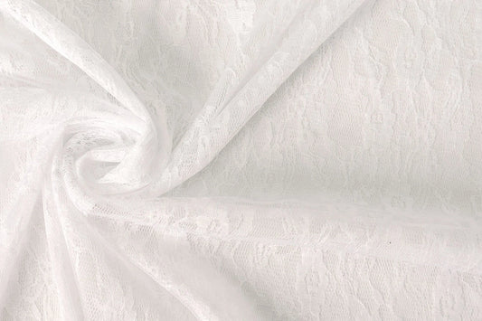 Fine lace fabric - white 50 g/m²