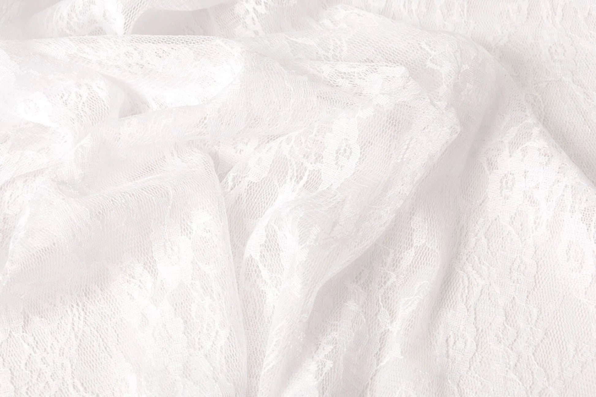 Tissu en dentelle fin - blanc 50 g/m²