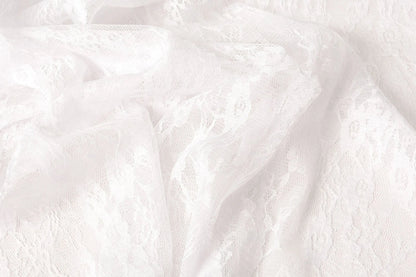 Tissu en dentelle fin - blanc 50 g/m²