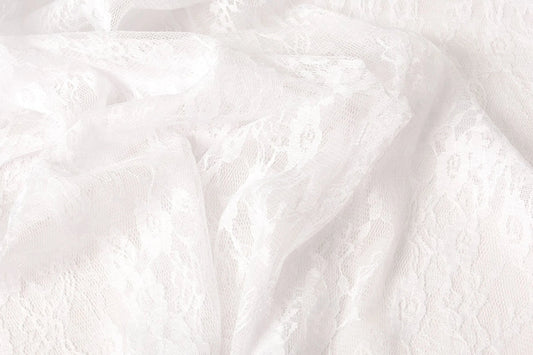 Fine lace fabric - white 50 g/m²