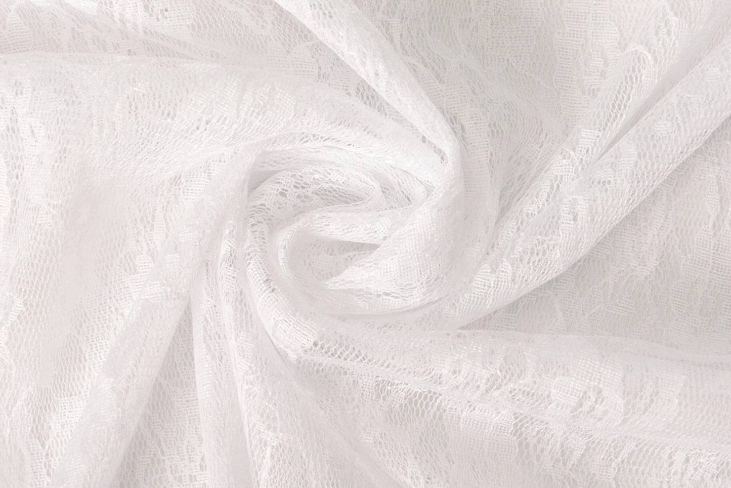 Tissu de dentelle fin - blanc 50 g/m²
