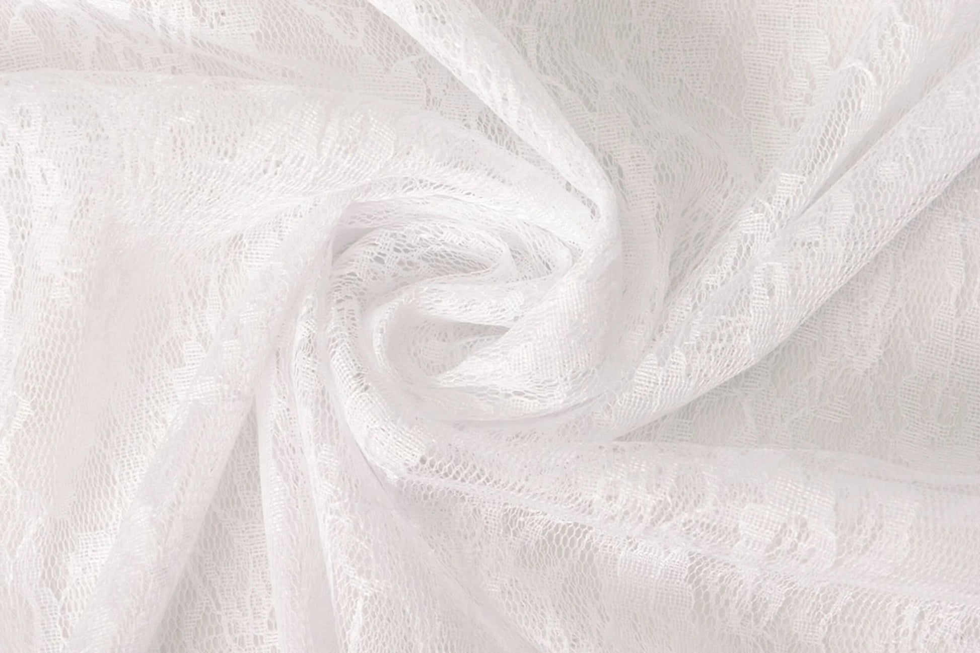 Tissu de dentelle fin - blanc 50 g/m²