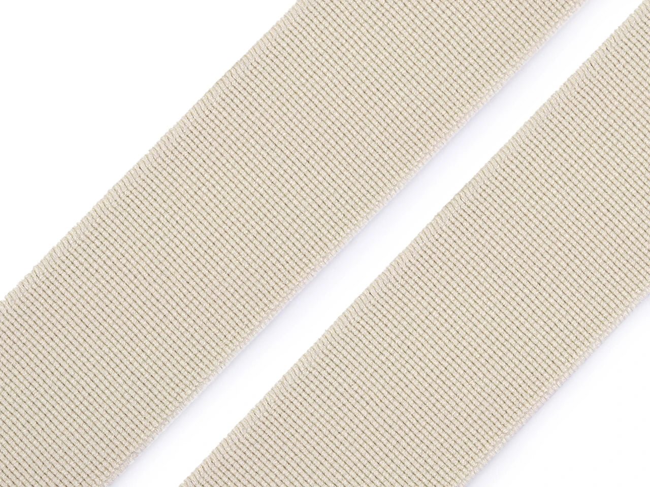 Image with Soft rubber 25 mm | Elastic rubber for sewing clothes - light beige – available at Charlote's fabrics