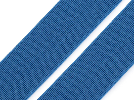 Image avec bande élastique douce 25 mm | bande élastique souple pour la couture de vêtements - bleue – disponible chez Šarlotes audumi