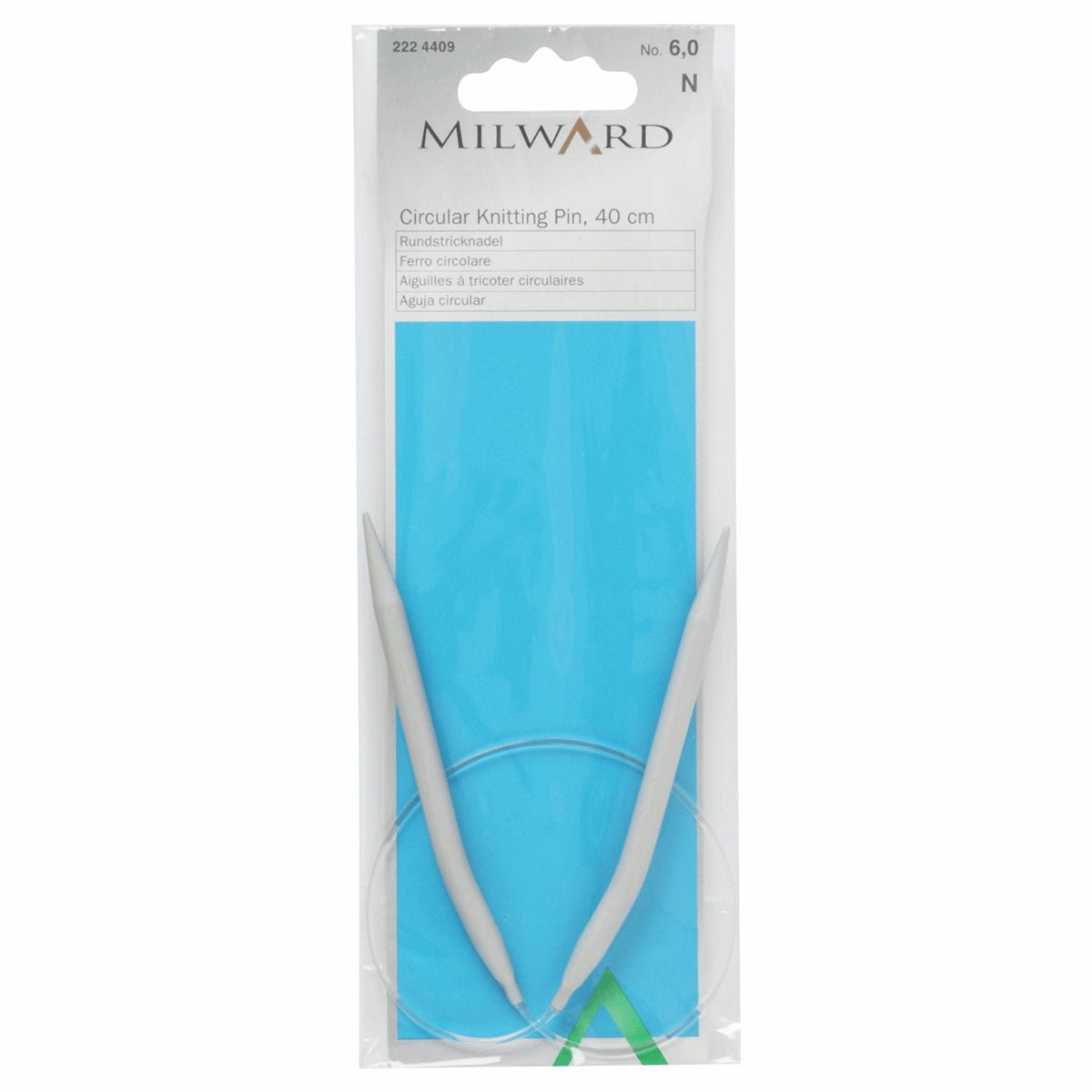 Milward Aluminium-Rundstricknadeln – 6.00 mm x 40 cm