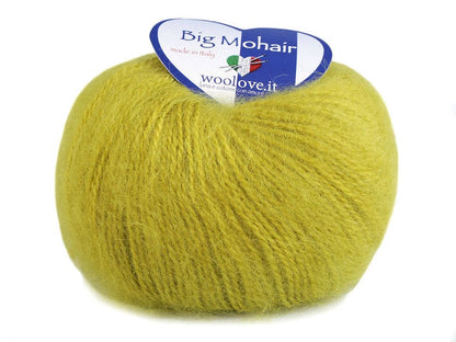 Mohēras dzija - WOOLOVIT.IT 100 m 25 g - zaļa #462