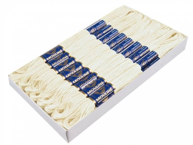 Mouline thread, milky white 8 m