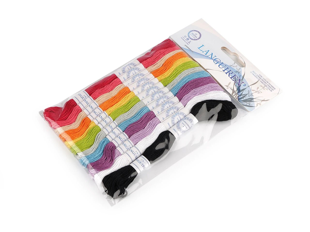 Lot de fils moulinés - blanc, 12 pièces - variante 1 couleur