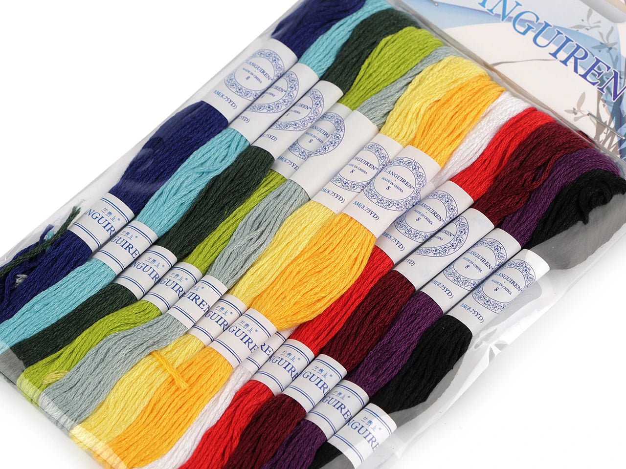 Lot de fils moulinés blancs, 12 pcs - 3e variante de couleur