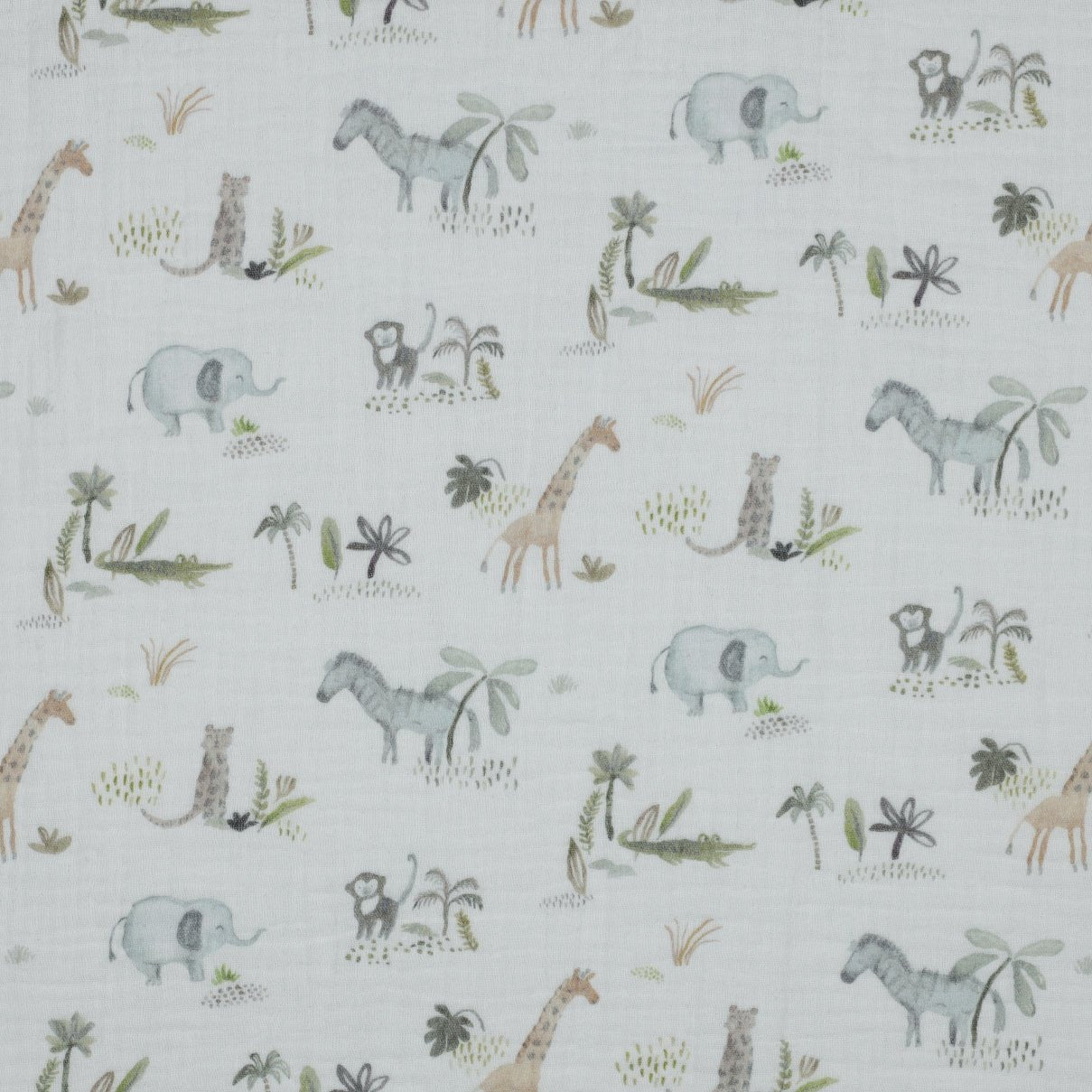 Mousseline - animaux d'Afrique 115 g/m²