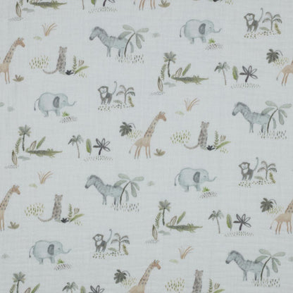 Mousseline - animaux africains 115 g/m²