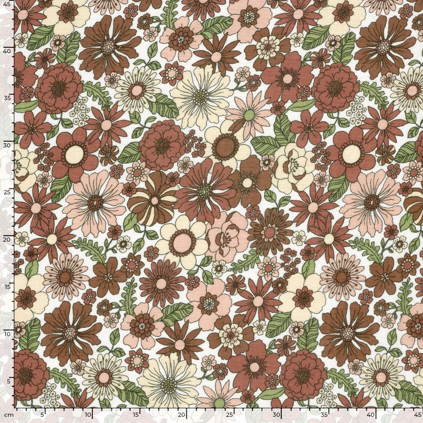 Image de mousseline à fleurs de différentes tailles 120 g/m² – disponible chez Šarlotes audumi
