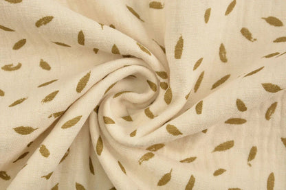 Muslin à petit motif de feuilles 125 g/m²