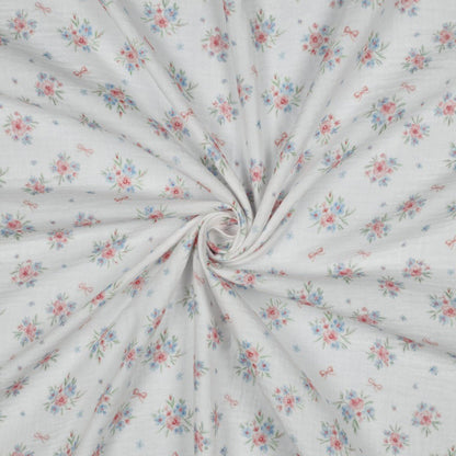 Image de mousseline - petites fleurs et rubans 120 g/m² – disponible chez Šarlotes audumi