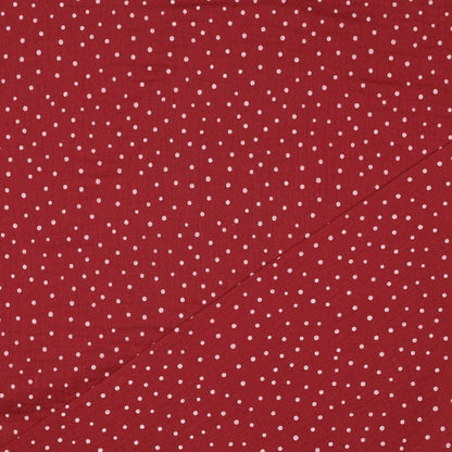 Image de mousseline à pois sur fond rouge foncé, 125 g/m² – disponible chez Šarlotes audumi