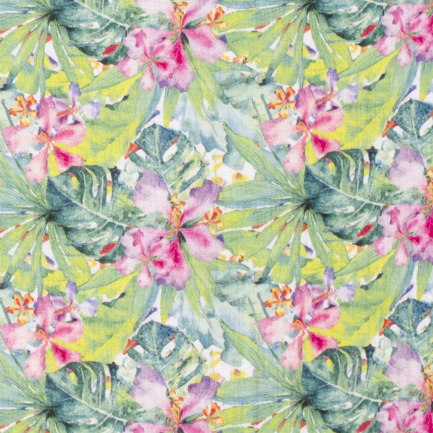 Mousseline - feuilles tropicales 130 g/m²