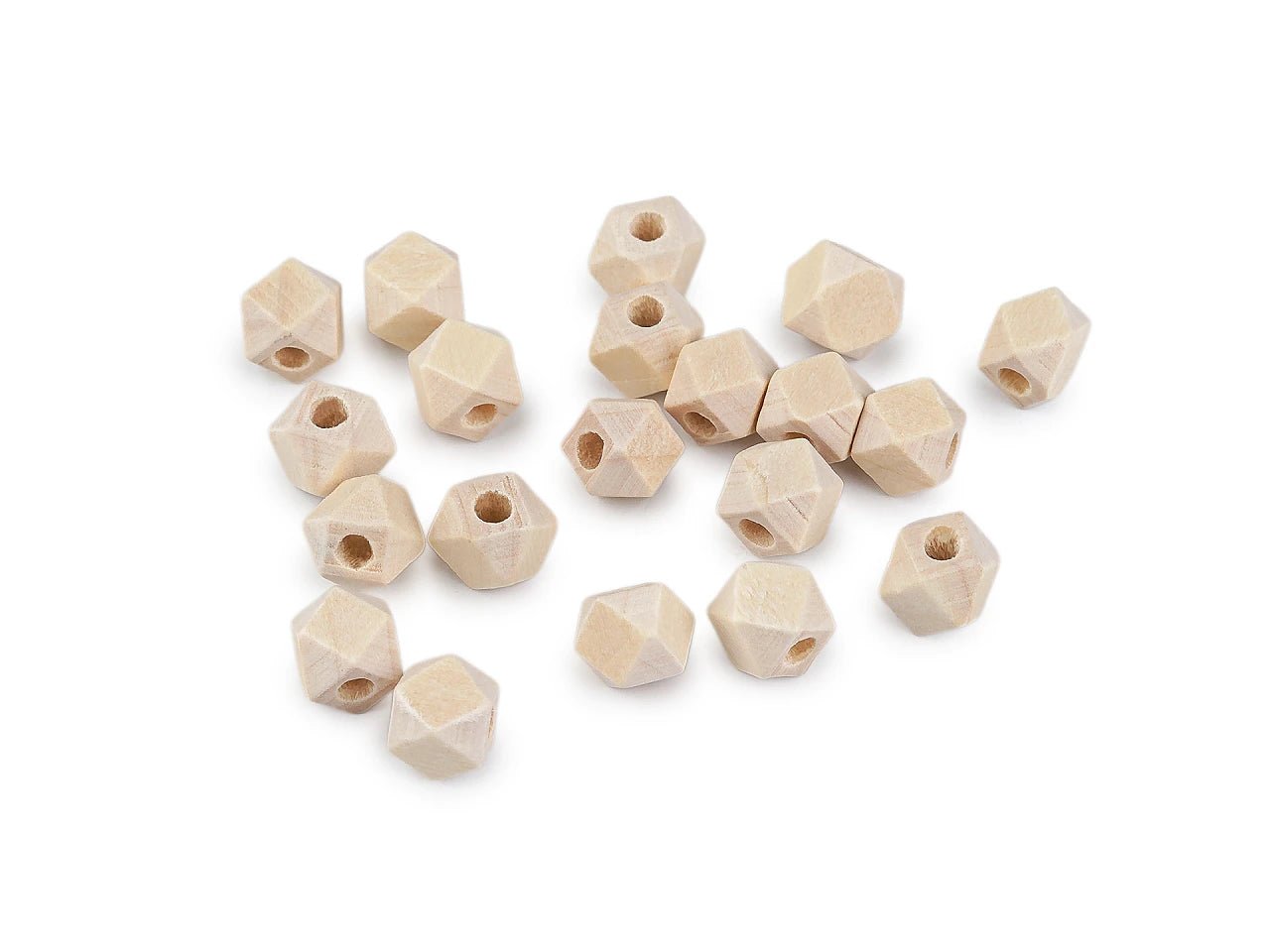 Kuva käsittelemättömistä puuhelmistä 8 × 8 mm – saatavilla verkossa Šarlotes audumi