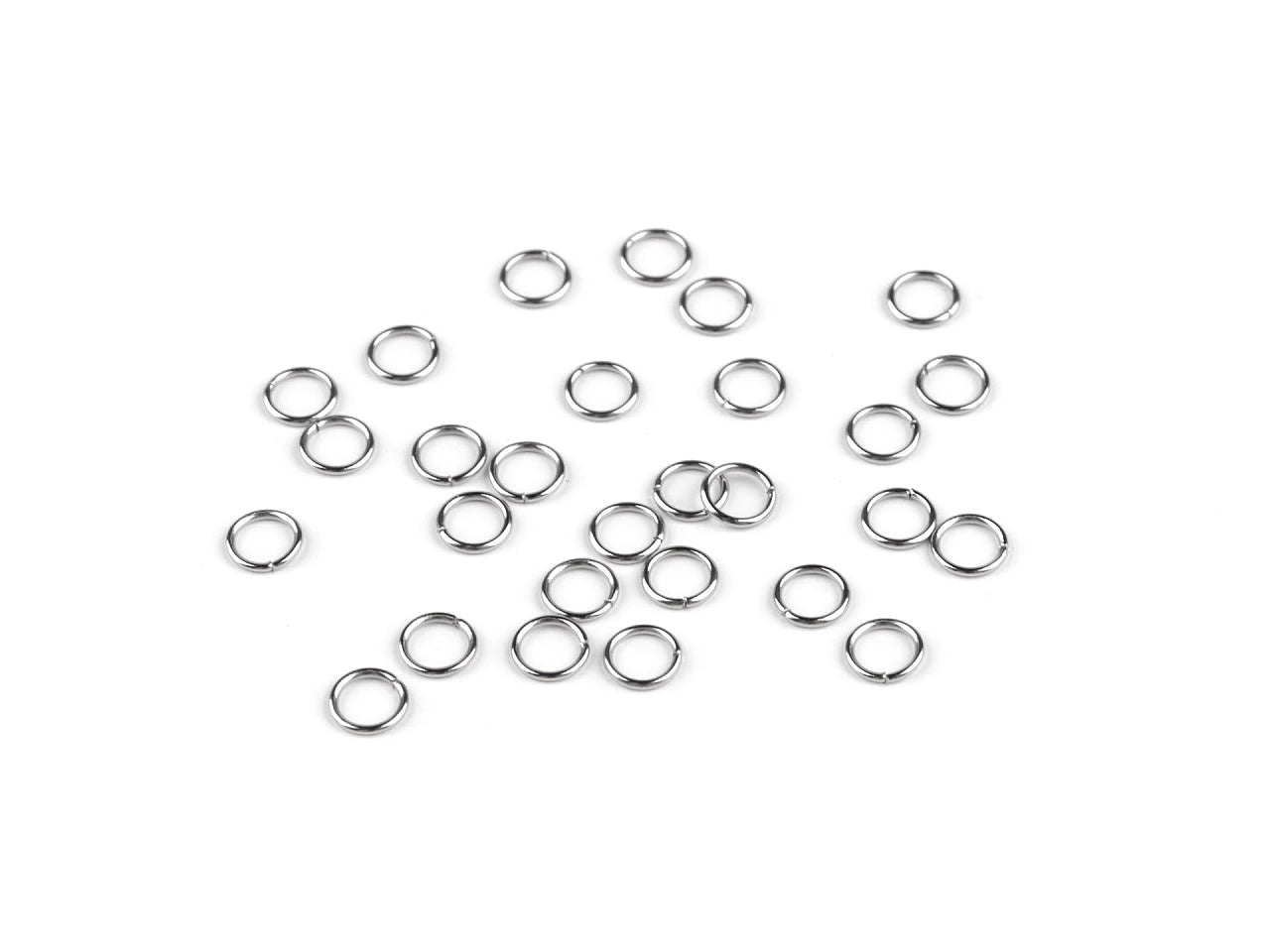 Image de bagues de jonction en acier inoxydable Ø6 - 10 mm (fermées) 10 g – disponible chez Šarlotes audumi