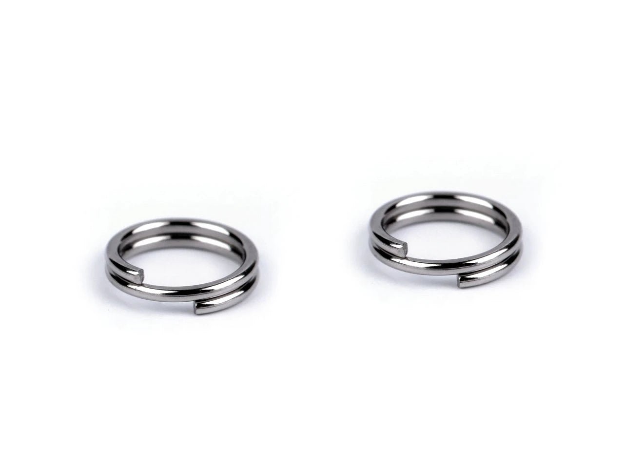 Image d’anneaux de jonction en acier inoxydable (split jump rings) Ø6 mm 10 g – disponible chez Šarlotes audumi