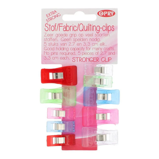 Image avec clips en tissu OPRY ultra résistants, pinces 27–33 mm | lot de 10 – disponible chez Šarlotes audumi