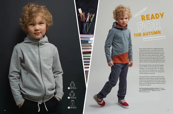 Kuva: OTTOBRE design Kids 4/2018 – englanninkielinen lastenvaatteiden kaavalehti – saatavilla verkossa Šarlotes audumi
